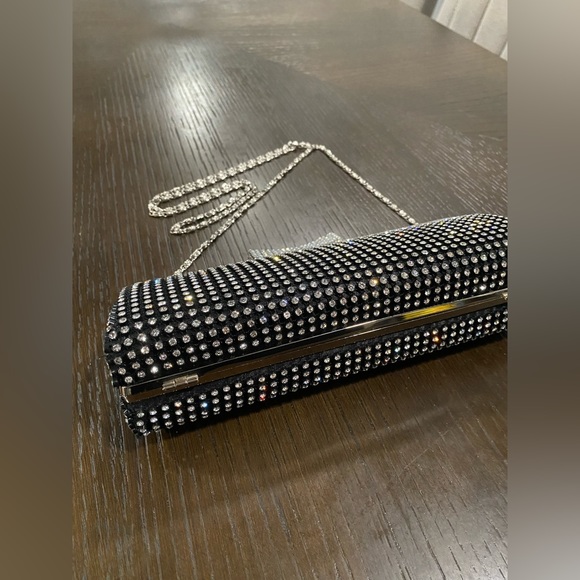 Black rhinestone Evening elegant clutch. Beautiful previously owned clutch - Picture 4 of 8